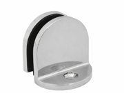 Shower Bracket - Round Reverse Style Wall Mount with Short Leg and Forge Bracket - Satin Chrome